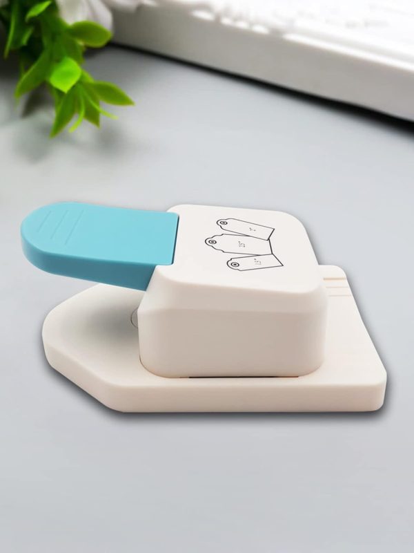 Heavy-Duty Lever Paper Punch with Adjustable Guide for Multi-Hole Office and Craft Projects