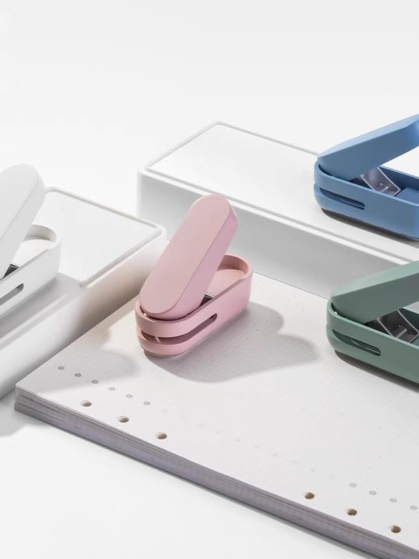 Easy-Leverage Handheld Paper Punch with Ergonomic Handle for Office School and Craft Use