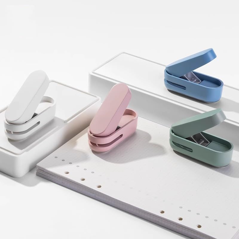 Easy-Leverage Handheld Paper Punch with Ergonomic Handle for Office School and Craft Use