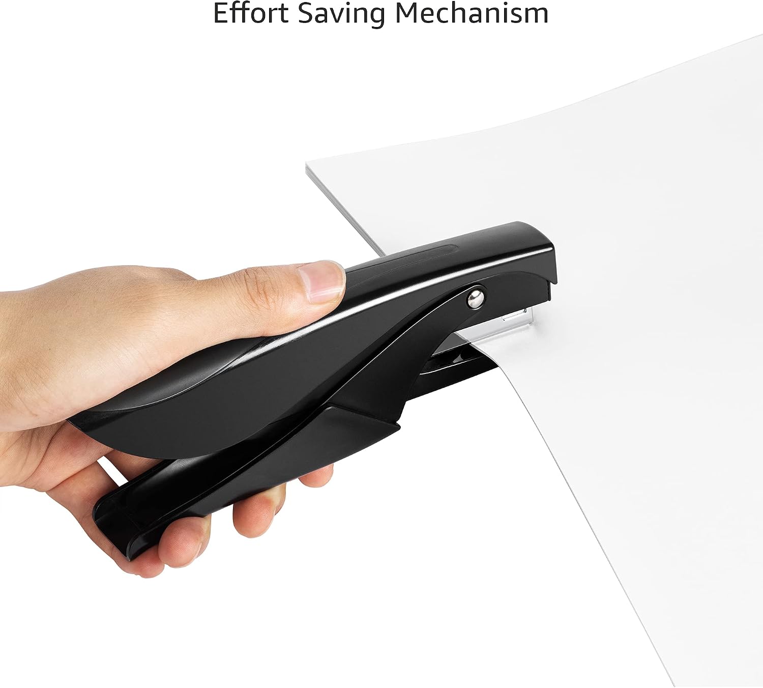Effort-Saving Long Handle Desktop Stapler for Office, School and Home Paper Binding