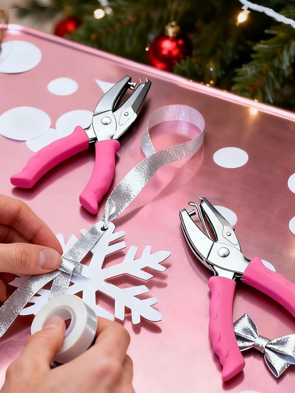 Rotary Leather Hole Punch Pliers with Interchangeable Punch Tubes for Belts, Leather and Crafts