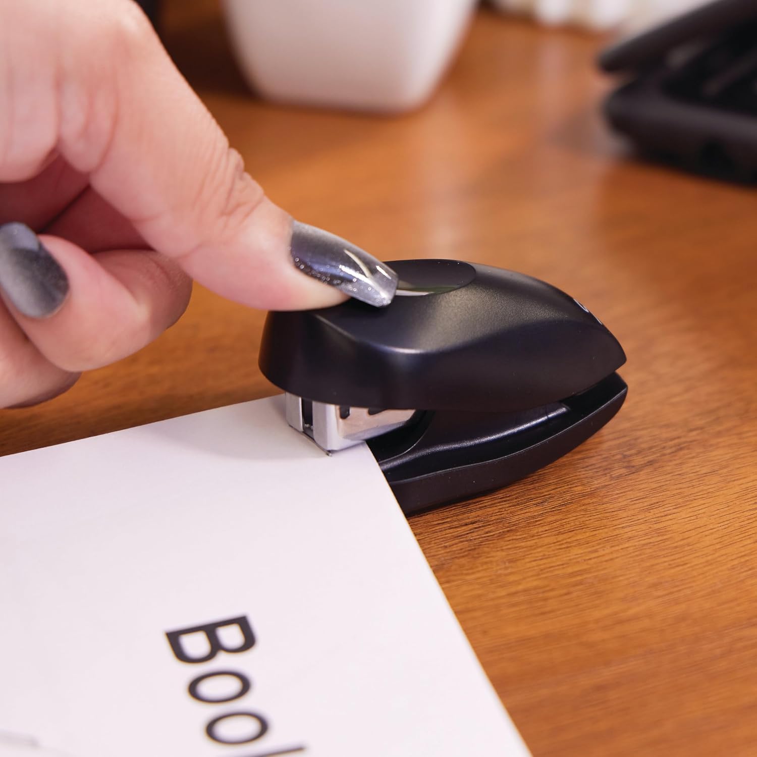 Ergonomic Compact Hand Stapler with Comfortable Grip for Office School and Home Paperwork