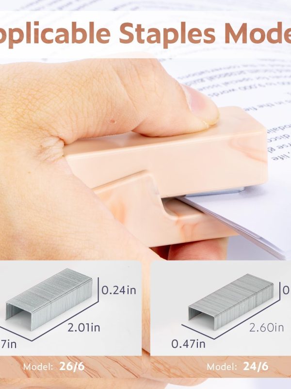 Compact Desktop Stapler Compatible with 24/6 and 26/6 Staples for Office and School