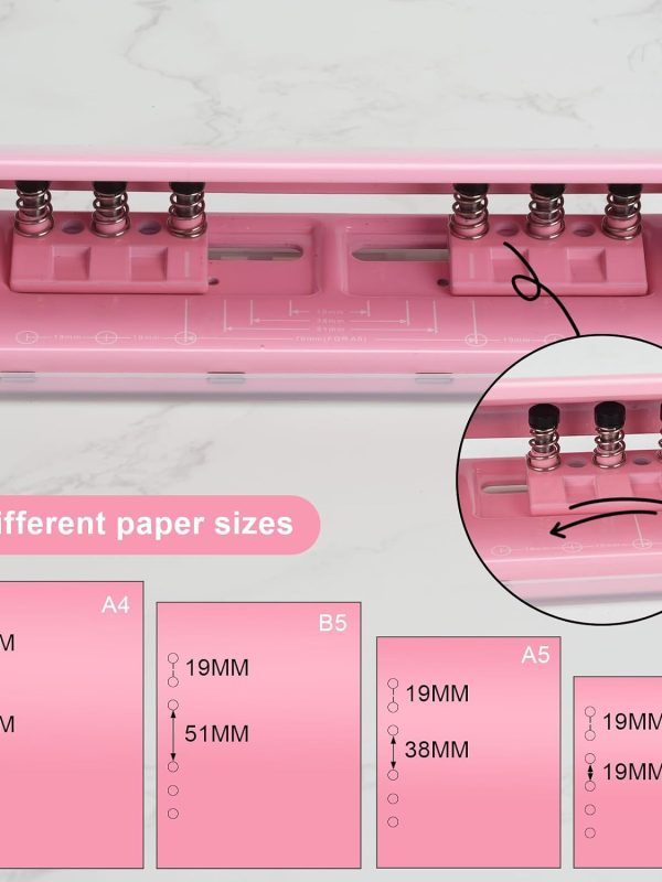 3-Piece Circle Paper Punch Set with Multiple Hole Sizes for Scrapbooking and Crafts