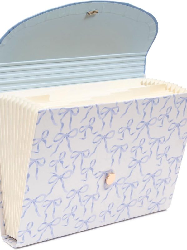 Patterned Accordion File Folder with Multiple Compartments for Bills, Documents and Home Organization